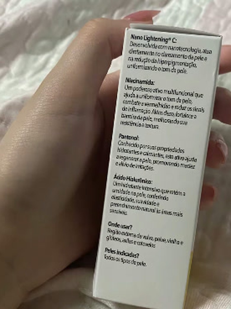 Foto da avaliação: verso da caixa